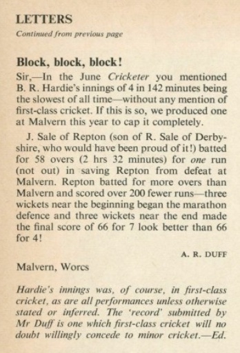 Alan Duff letter